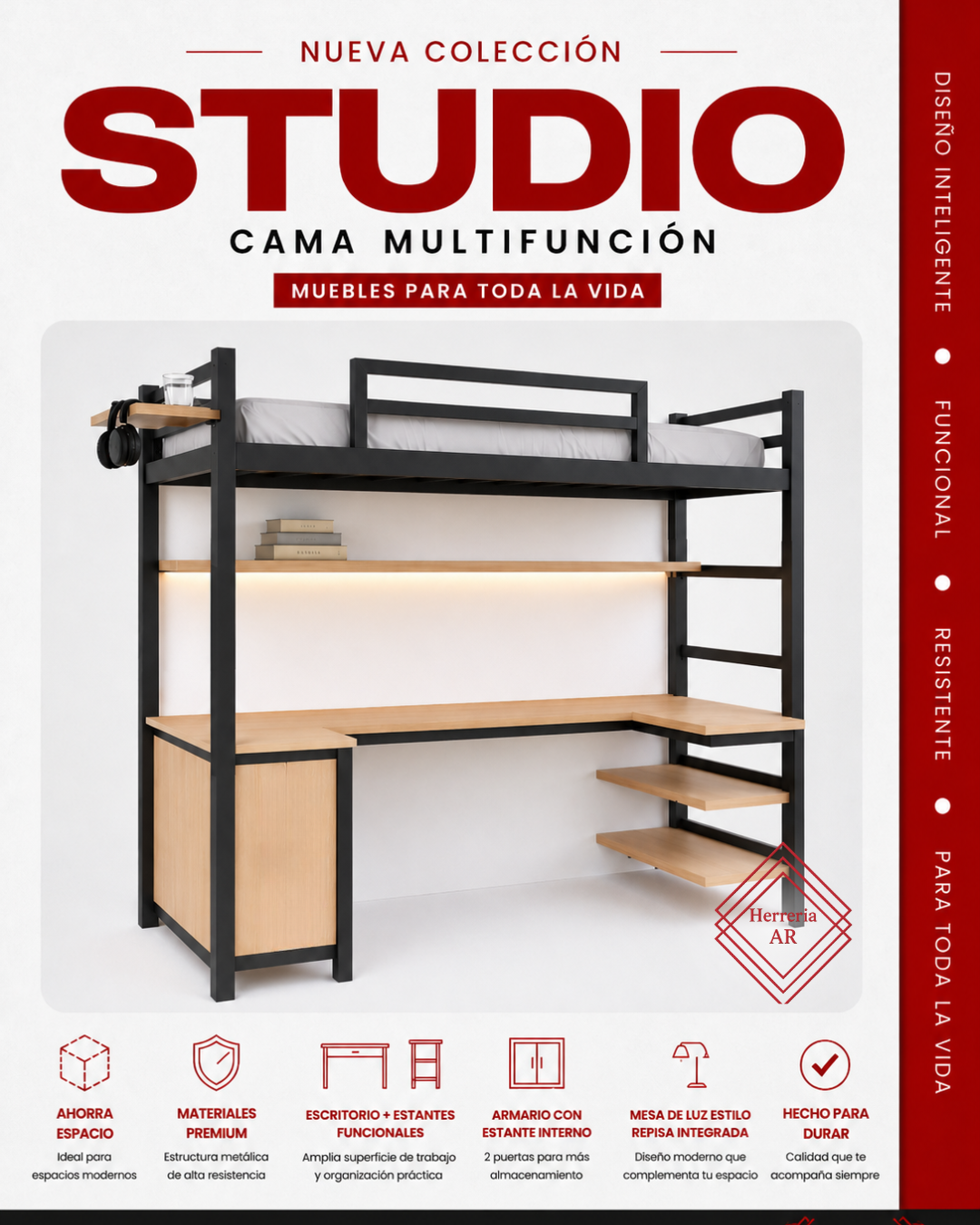 Cama multifunción modelo Studio