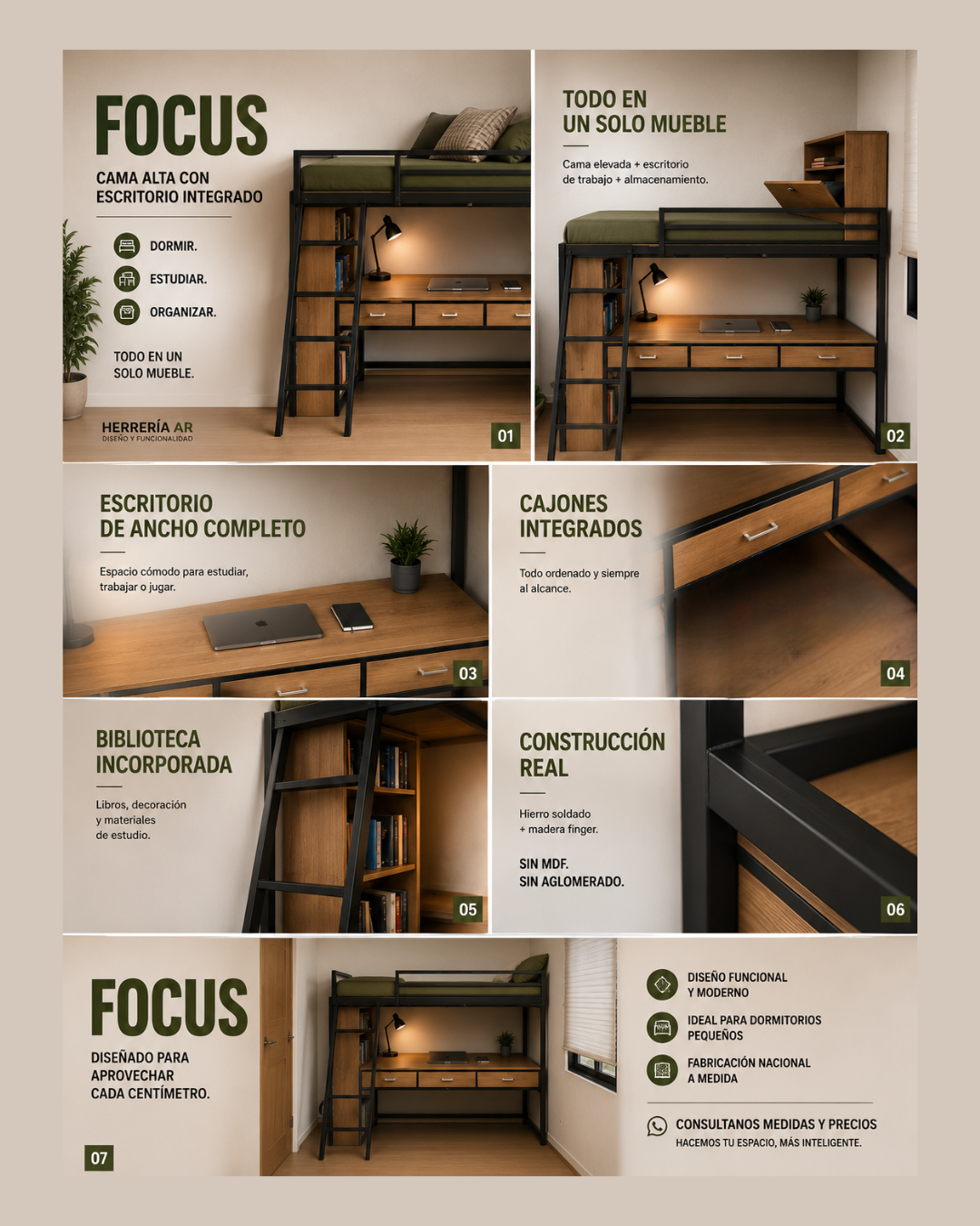 Cama multifunción modelo Focus