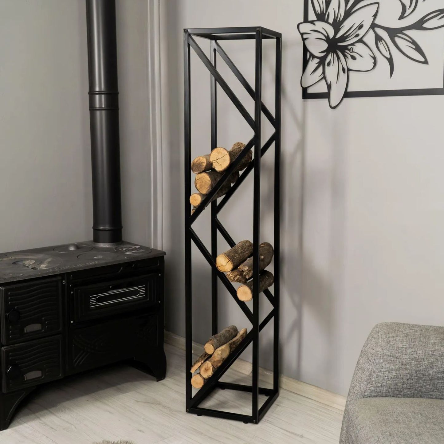 Leñero modelo Zig Zag